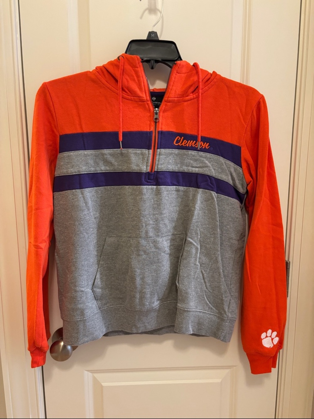 Colosseum Orange, Purple & Gray Clemson Half-Zip Hoodie